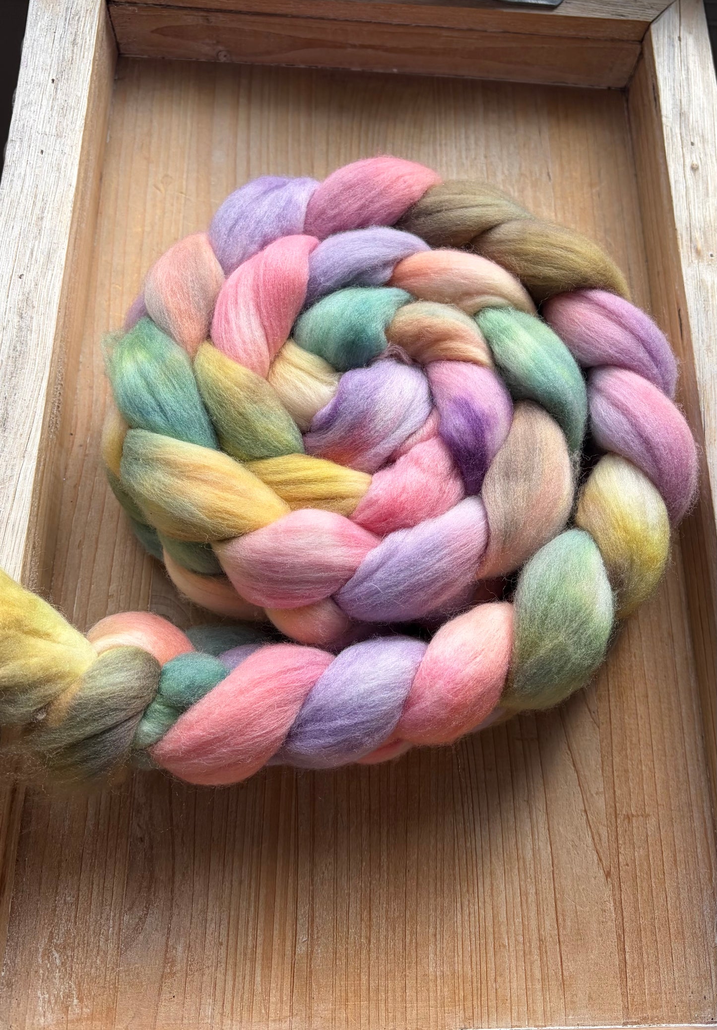 Untreated Merino Wool - 22 Micron - One of a Kind Batch - 100 grams of Spinning Fibre - Hand Dyed Combed Top