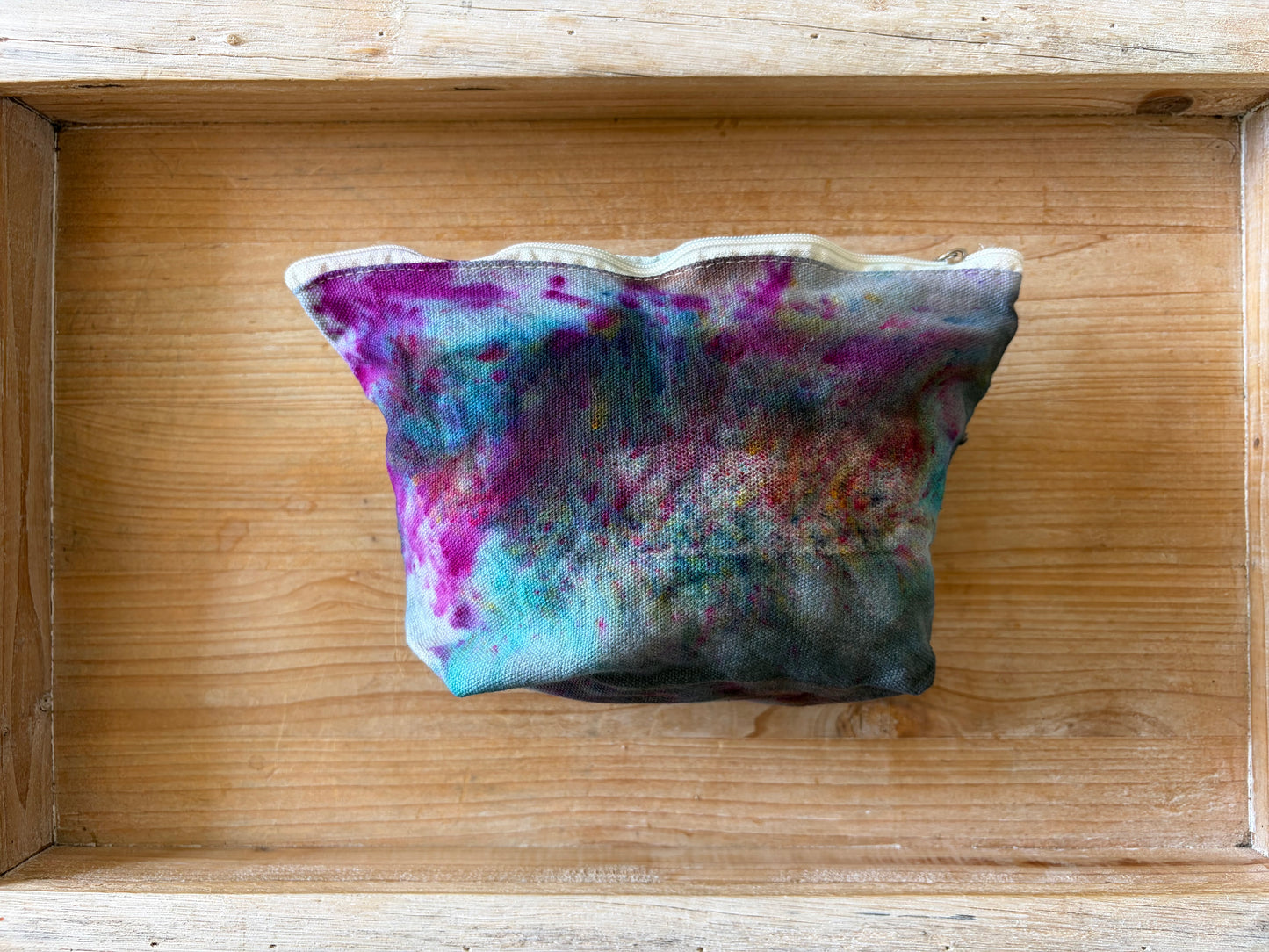 Ice Dyed Zipper Pouch