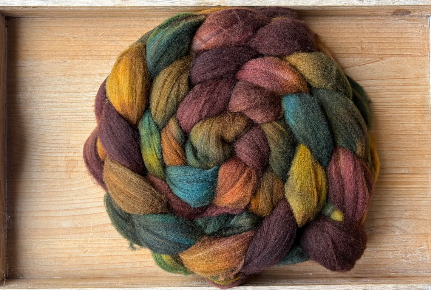 100% Superwash Merino Wool - 22 Micron - One of a Kind Batch - 100 grams of Spinning Fibre - Hand Dyed Combed Top