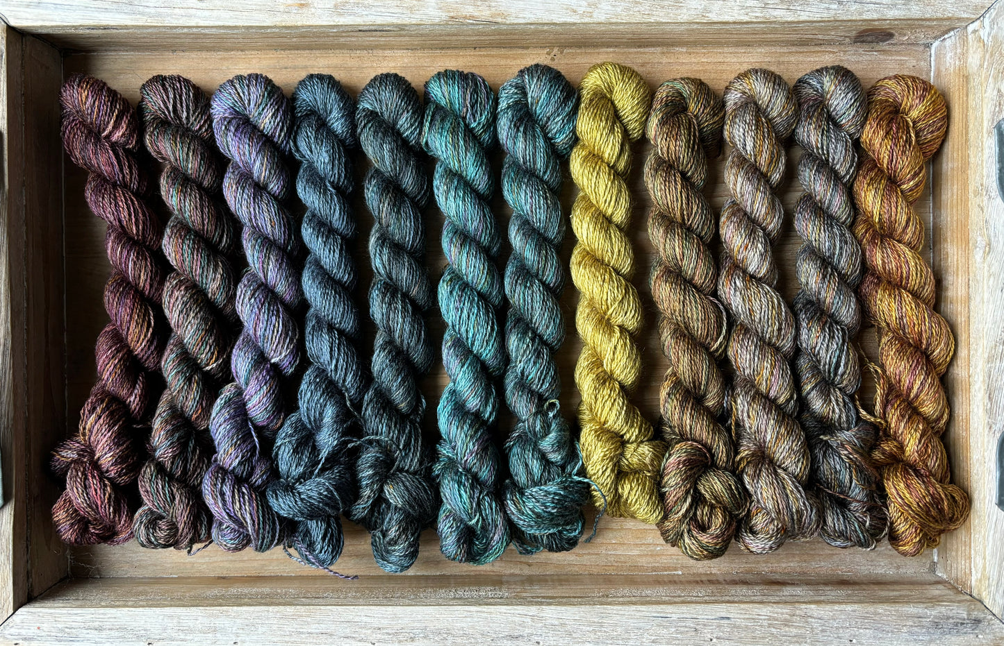 12 Skein Mini Yarn Fade - Lustrous Lace Base