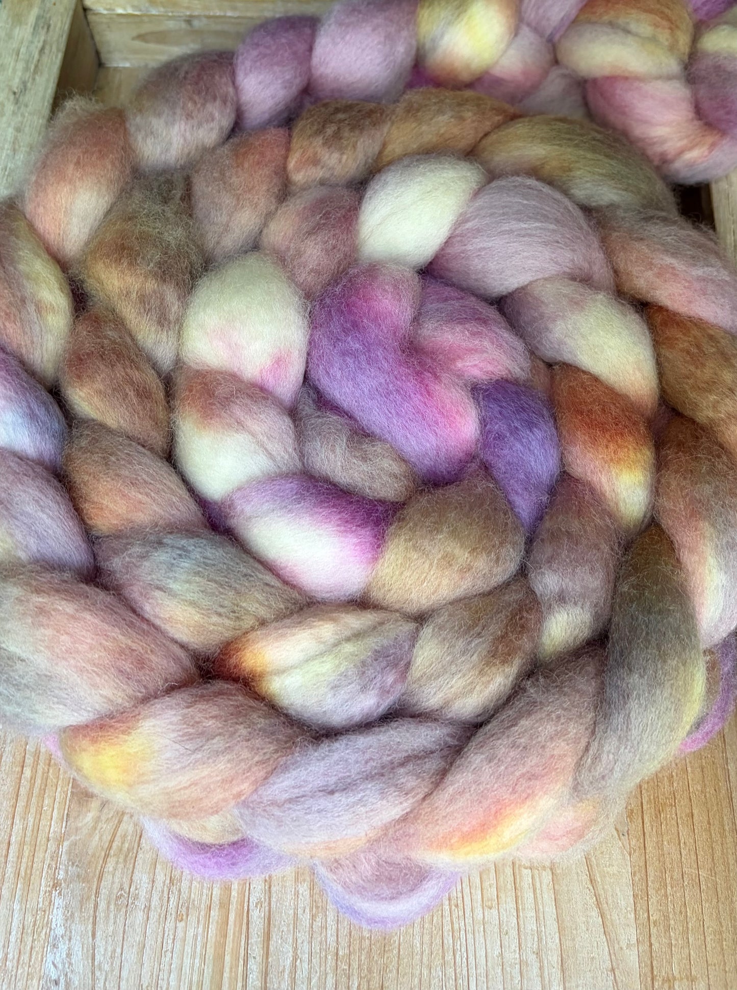Bluefaced Leicester Wool - 26 Micron - One of a Kind Batch - 100 grams of Spinning Fibre - Hand Dyed Combed Top