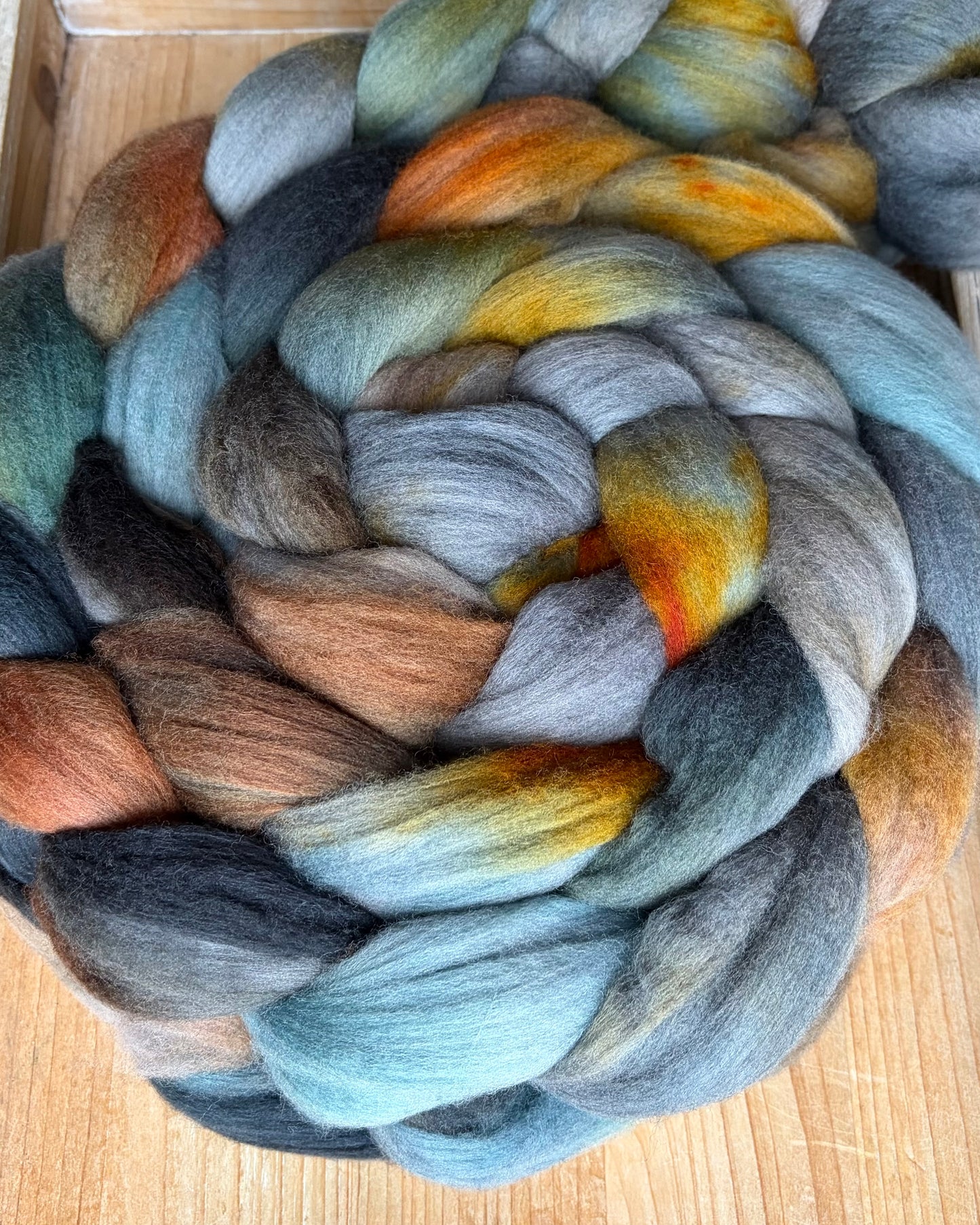 Untreated Merino Wool - 22 Micron - One of a Kind Batch - 100 grams of Spinning Fibre - Hand Dyed Combed Top