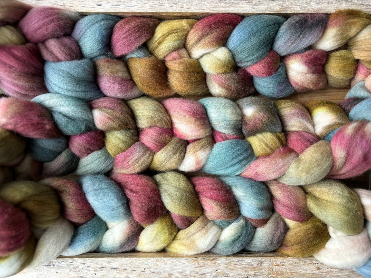 One of a Kind Batch - 100 grams of Spinning Fibre - Untreated Merino Wool 22 Micron - Hand Dyed Combed Top