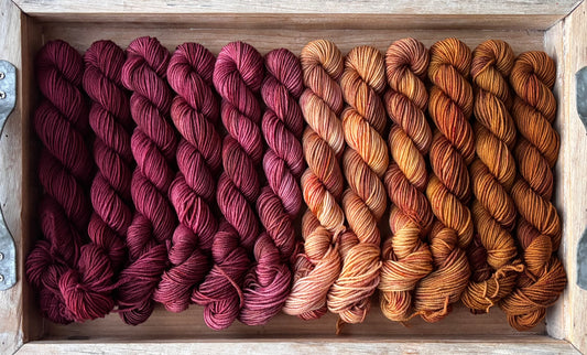 12 Skein Mini Yarn Fade - Squishy Sock Base