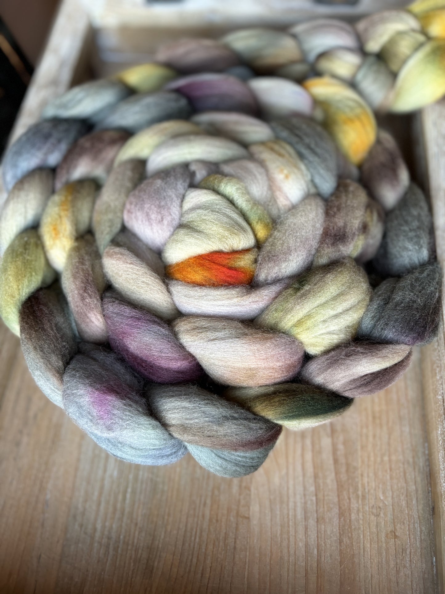 One of a Kind Batch - 100 grams of Spinning Fibre - Untreated Merino Wool 22 Micron - Hand Dyed Combed Top