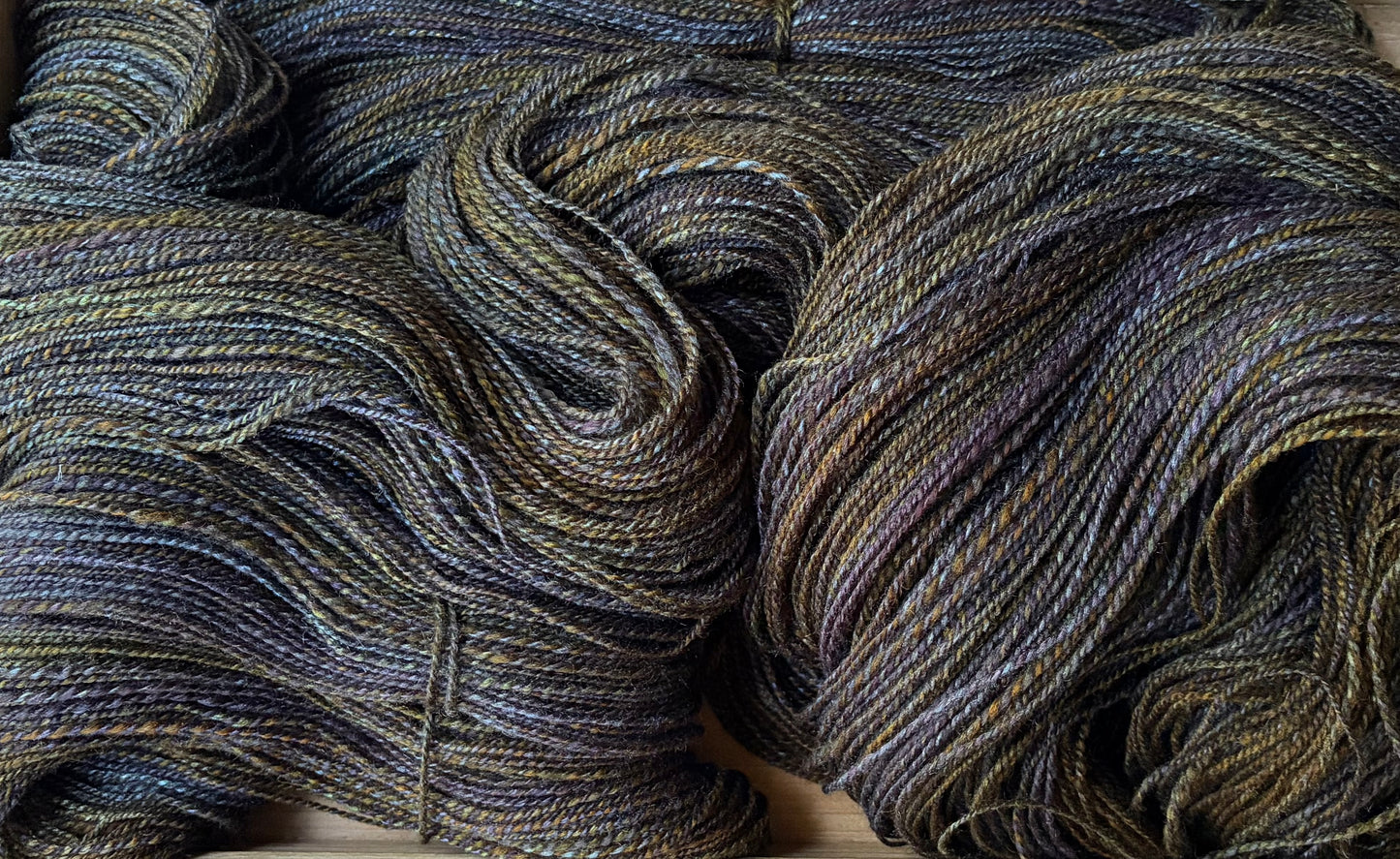 Hand Spun Yarn - 70% BFL/30% Tussah Silk