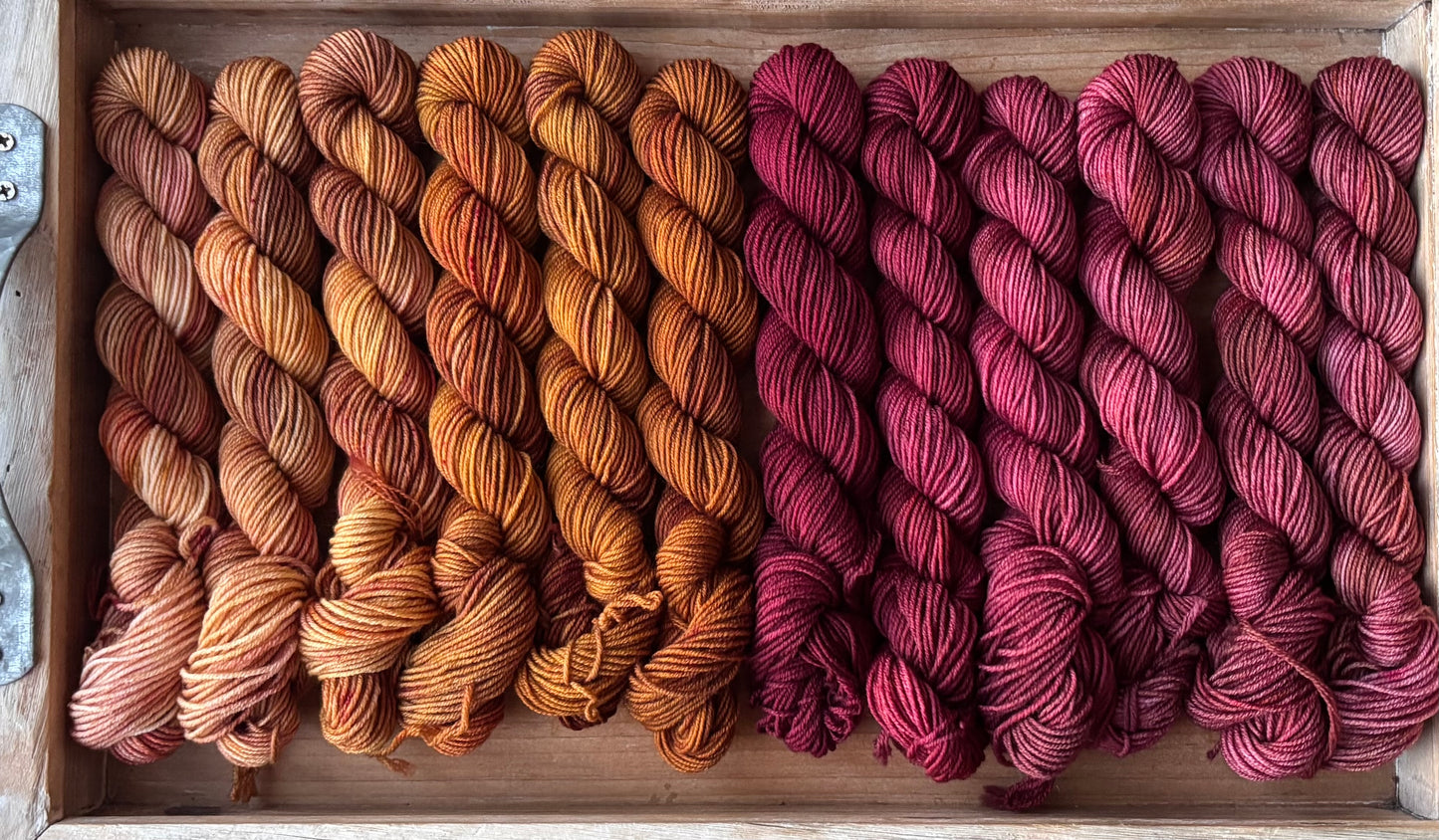 12 Skein Mini Yarn Fade - Squishy Sock Base