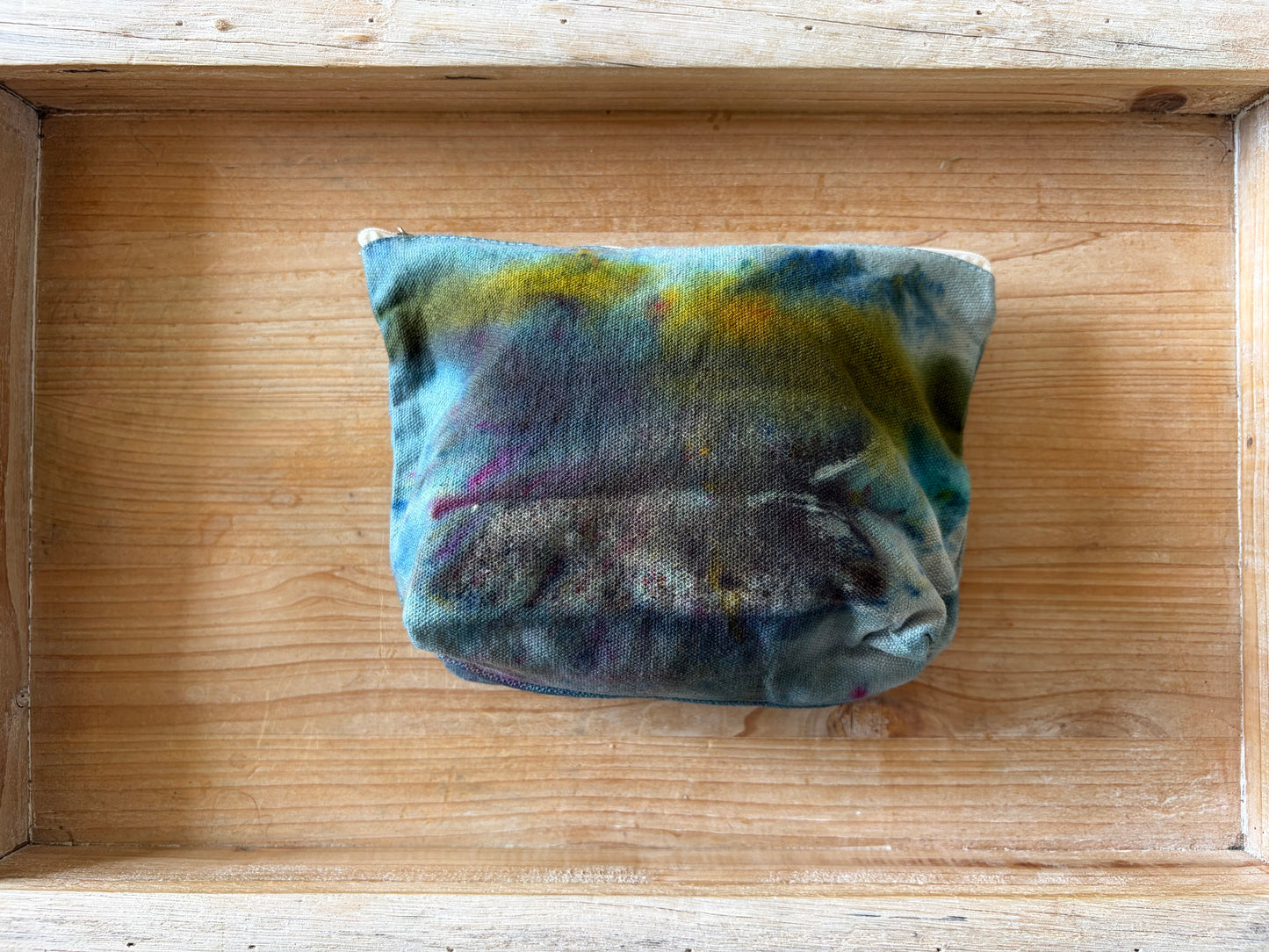 Ice Dyed Zipper Pouch