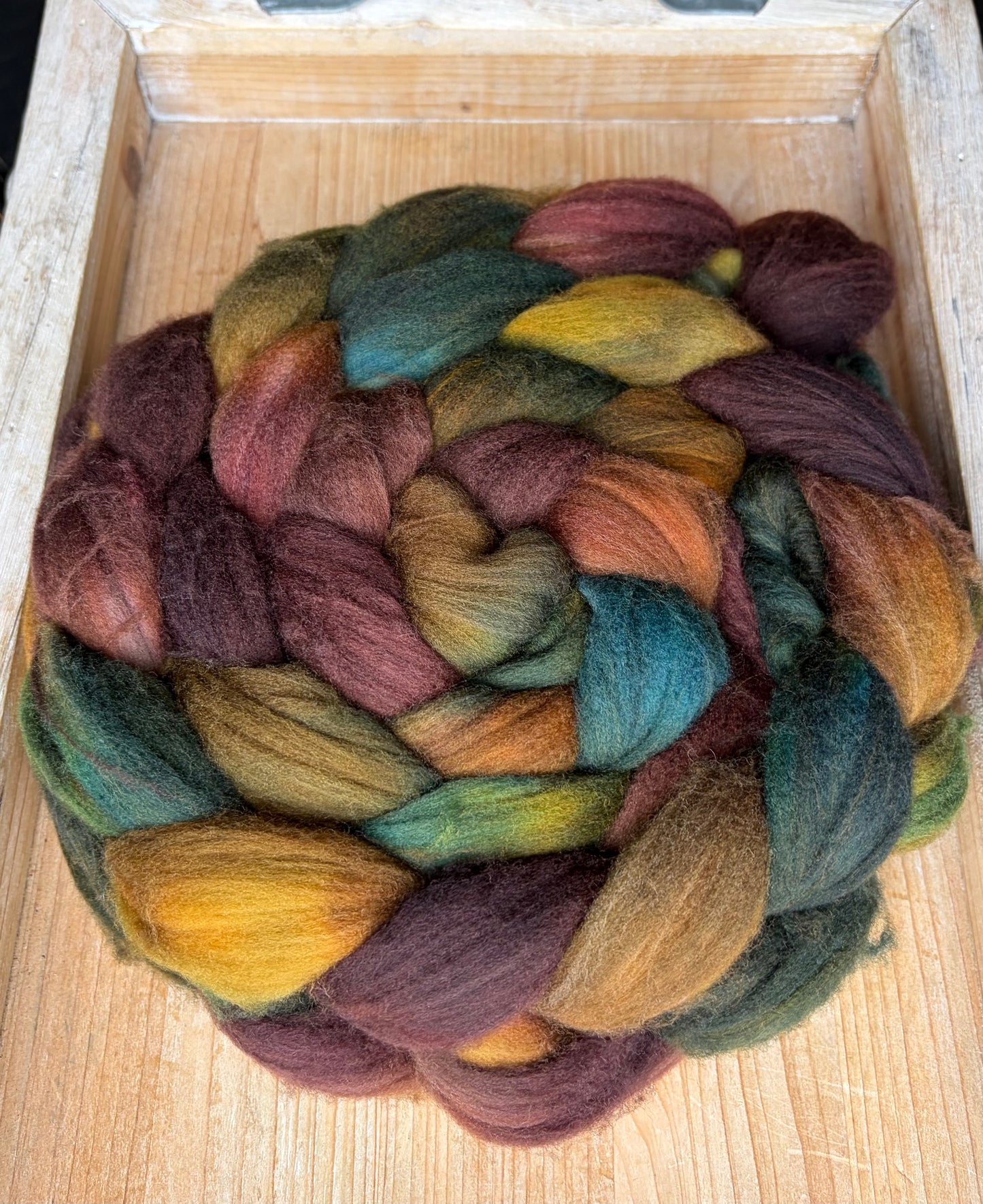 100% Superwash Merino Wool - 22 Micron - One of a Kind Batch - 100 grams of Spinning Fibre - Hand Dyed Combed Top