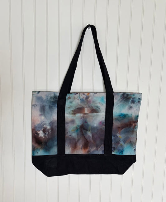 Ice Dyed Cotton Tote Bag