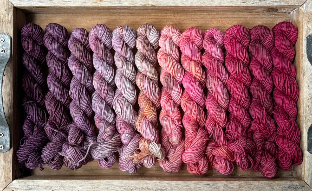 12 Skein Mini Yarn Fade - Squishy Sock Base