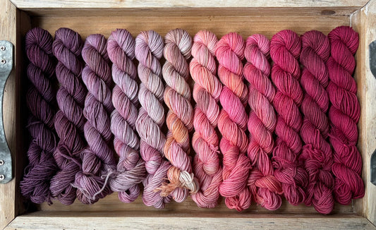 12 Skein Mini Yarn Fade - Squishy Sock Base