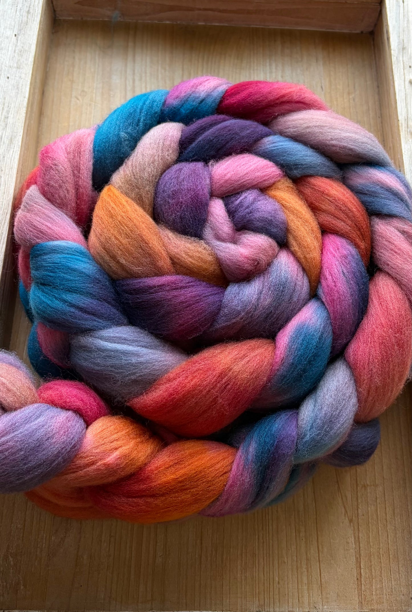 Targhee - 23 Micron - One of a Kind Batch - 100 grams of Spinning Fibre - Hand Dyed Combed Top