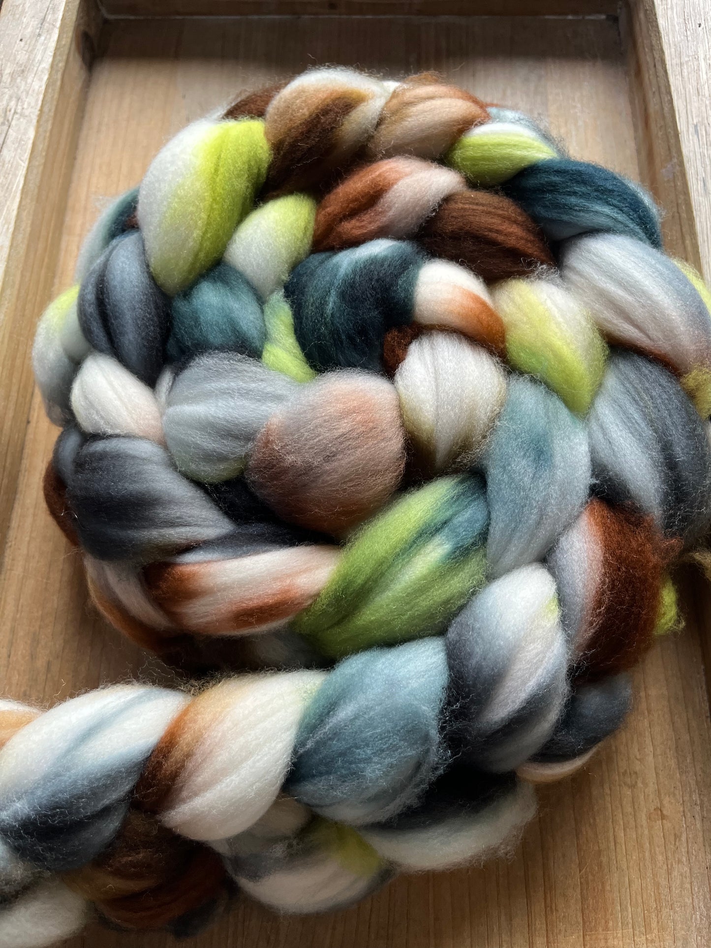 One of a Kind Batch - 100 grams of Spinning Fibre - Superwash Merino Wool 22 Micron - Hand Dyed Combed Top