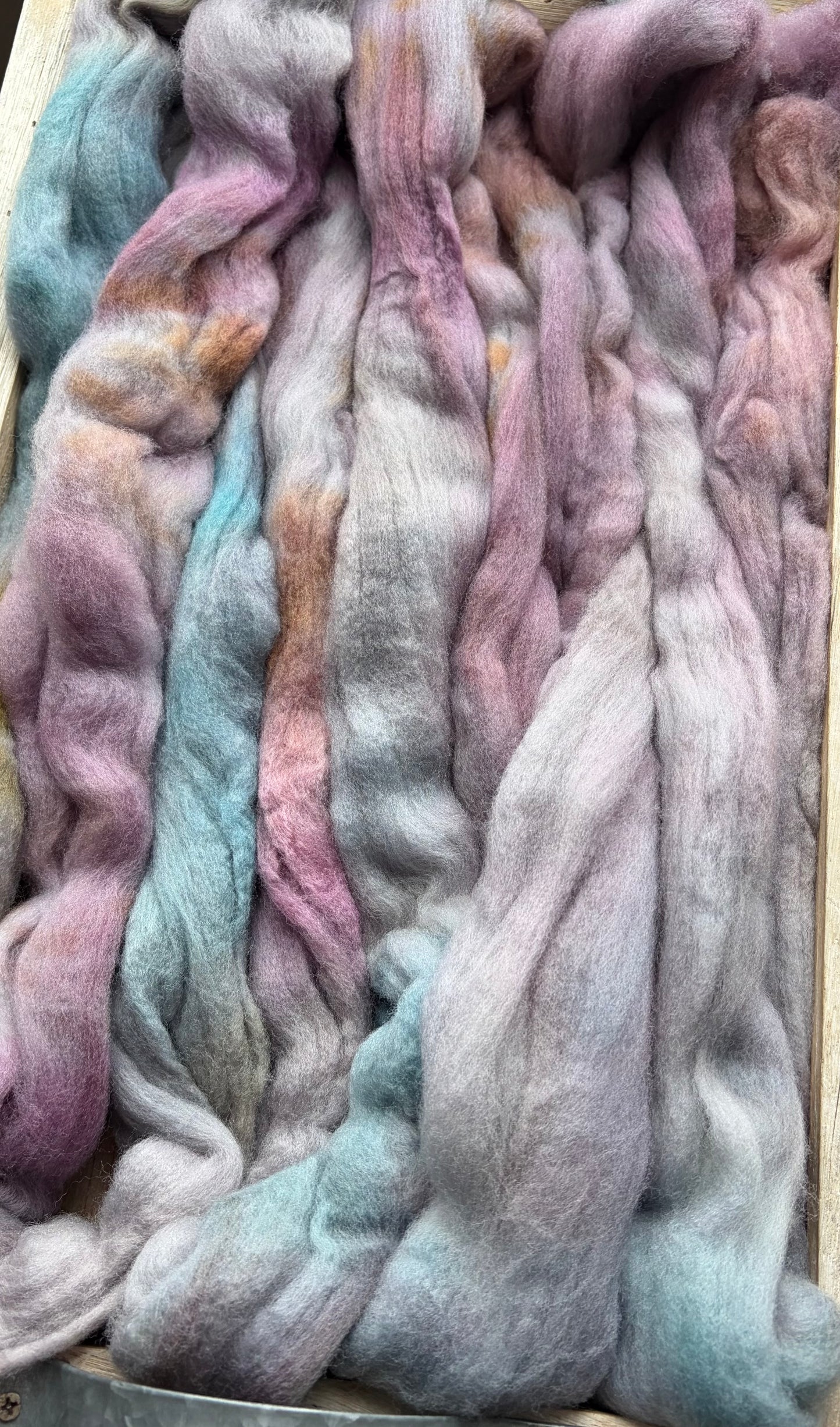 Targhee - 23 Micron - One of a Kind Batch - 100 grams of Spinning Fibre - Hand Dyed Combed Top