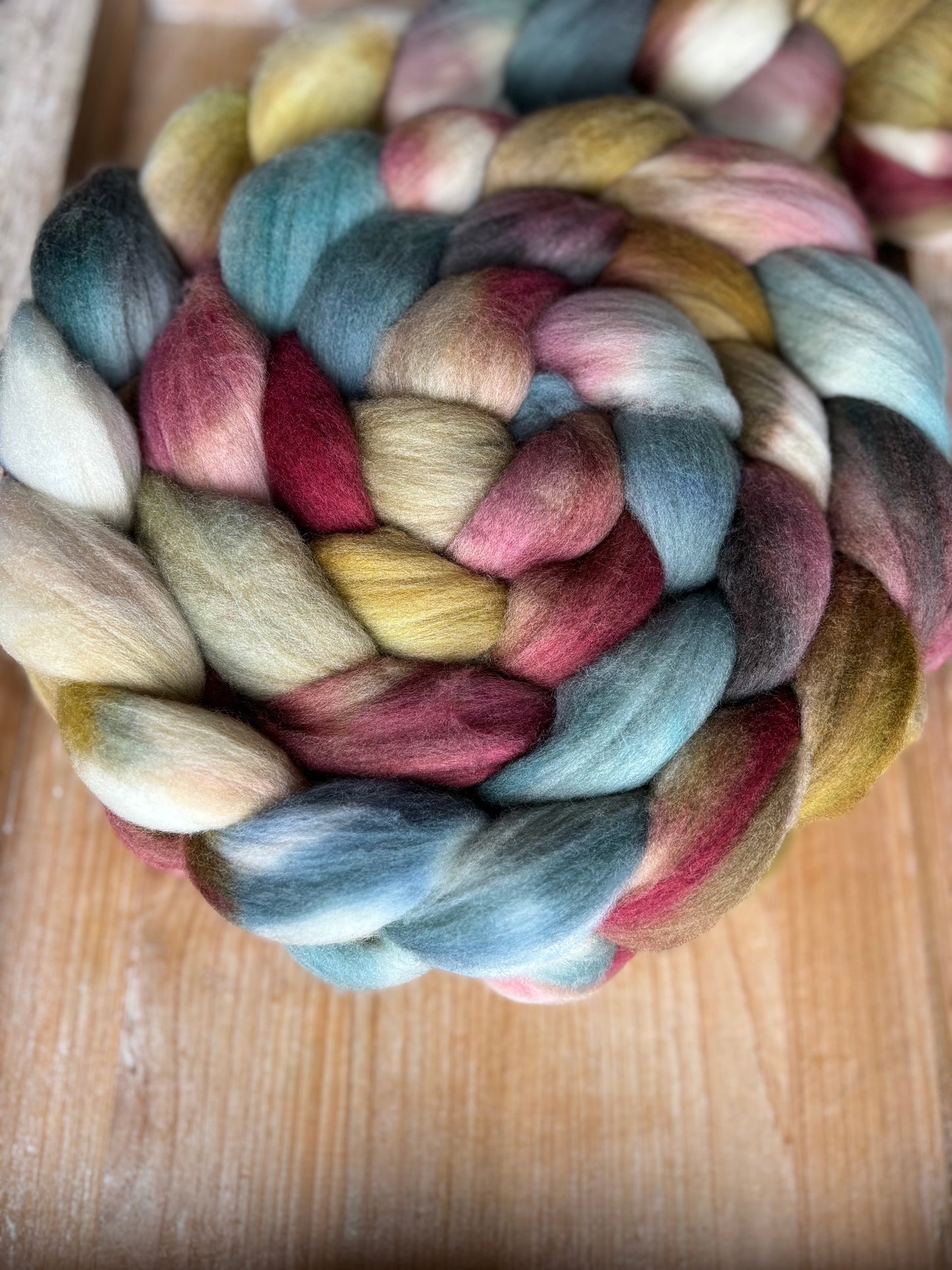 One of a Kind Batch - 100 grams of Spinning Fibre - Untreated Merino Wool 22 Micron - Hand Dyed Combed Top