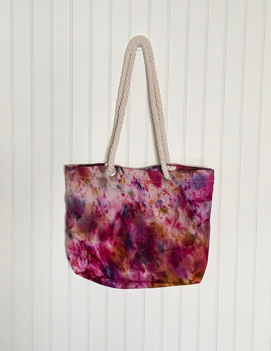 Ice Dyed Cotton Tote Bag