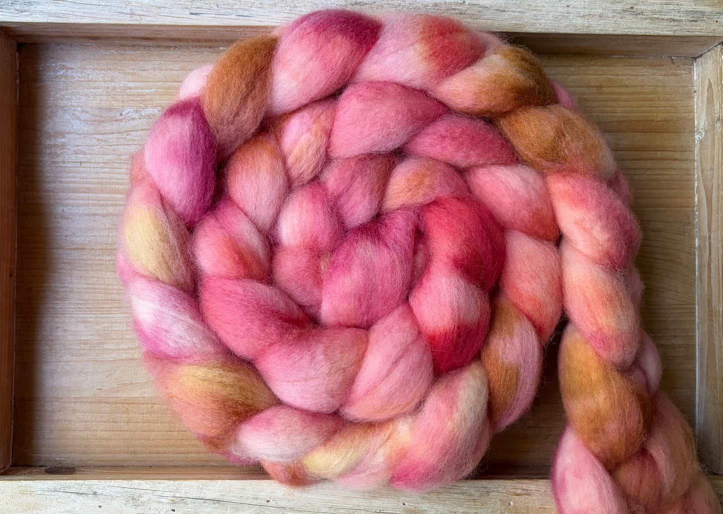 Bluefaced Leicester Wool - 26 Micron - One of a Kind Batch - 100 grams of Spinning Fibre - Hand Dyed Combed Top