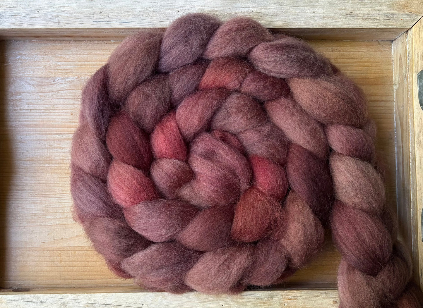 Bluefaced Leicester Wool - 26 Micron - One of a Kind Batch - 100 grams of Spinning Fibre - Hand Dyed Combed Top
