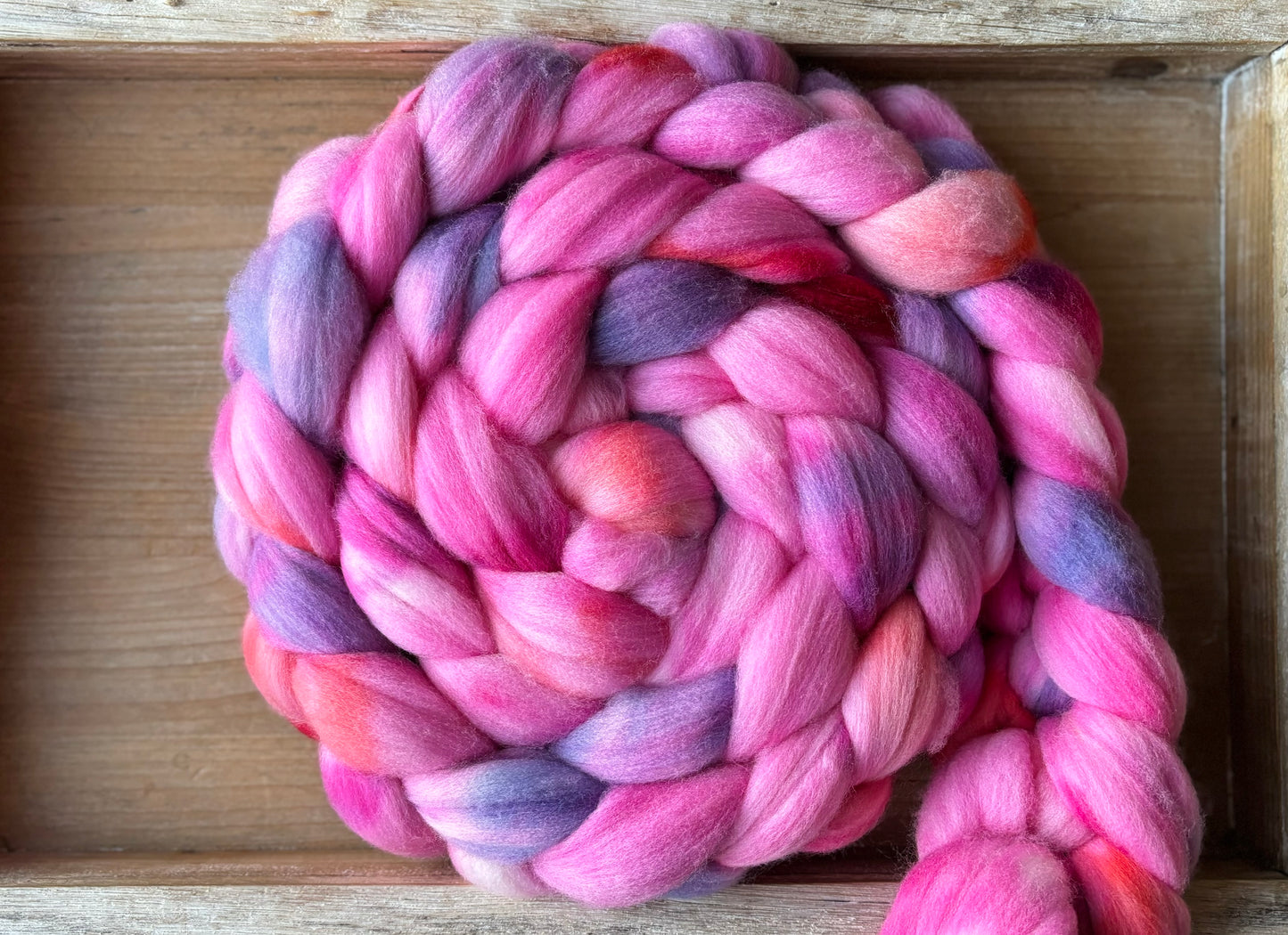 One of a Kind Batch - 100 grams of Spinning Fibre - Untreated Merino Wool 22 Micron - Hand Dyed Combed Top