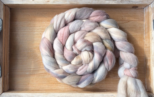 Untreated Merino Wool - 22 Micron - One of a Kind Batch - 100 grams of Spinning Fibre - Hand Dyed Combed Top