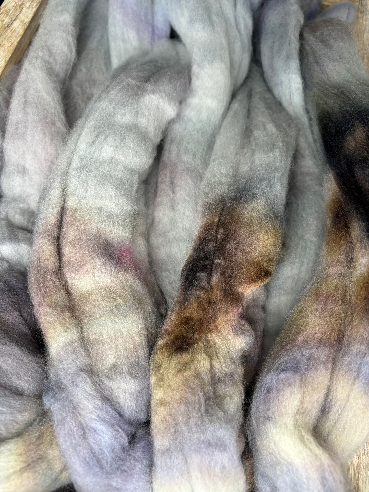 One of a Kind Batch - 100 grams of Spinning Fibre - Untreated Merino Wool 22 Micron - Hand Dyed Combed Top