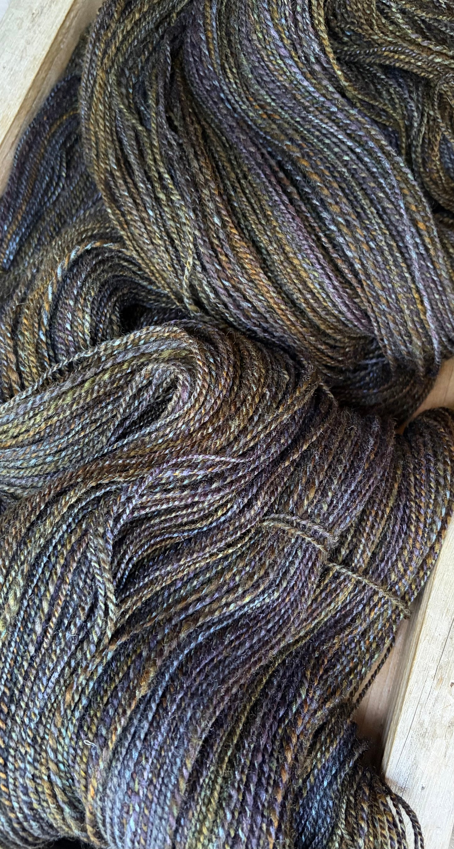 Hand Spun Yarn - 70% BFL/30% Tussah Silk