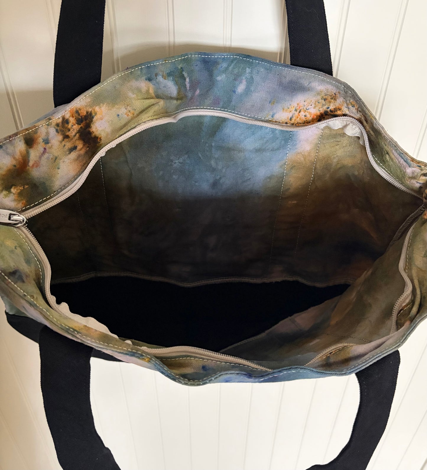 Ice Dyed Cotton Tote Bag