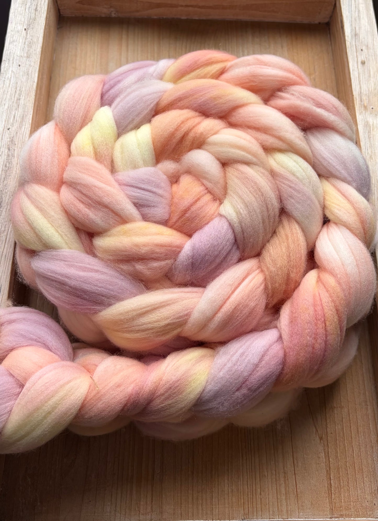 100% Superwash Merino Wool - 22 Micron - One of a Kind Batch - 100 grams of Spinning Fibre - Hand Dyed Combed Top