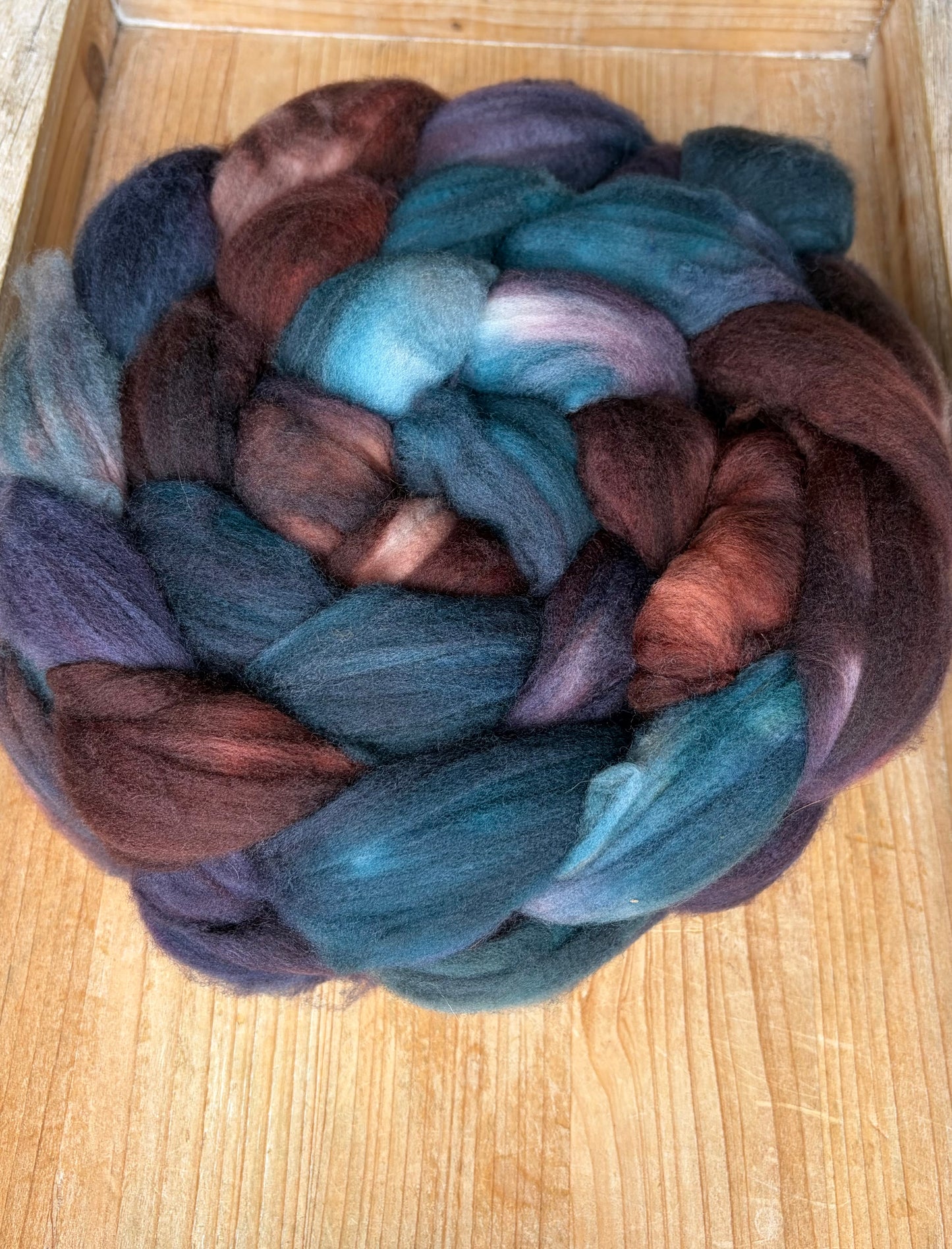 100% Superwash Merino Wool - 22 Micron - One of a Kind Batch - 100 grams of Spinning Fibre - Hand Dyed Combed Top