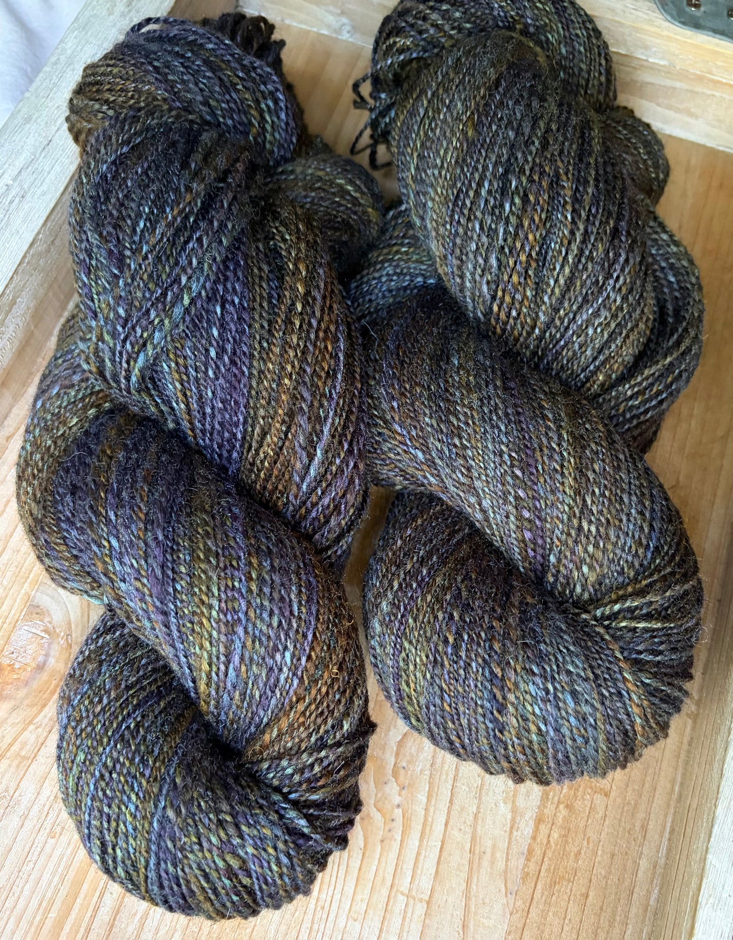 Hand Spun Yarn - 70% BFL/30% Tussah Silk