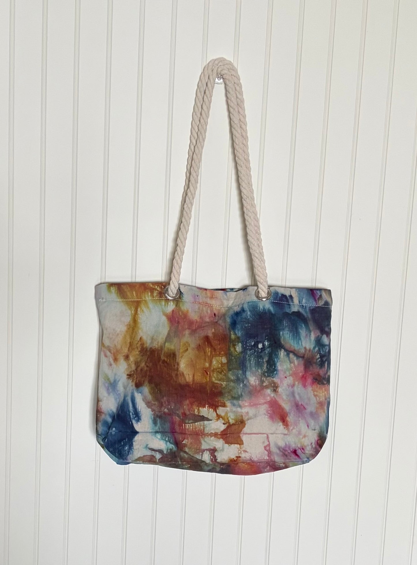 Ice Dyed Cotton Tote Bag