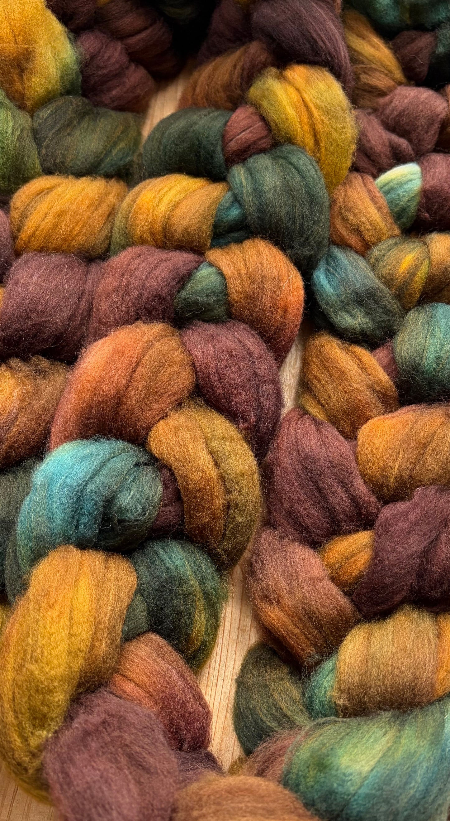 100% Superwash Merino Wool - 22 Micron - One of a Kind Batch - 100 grams of Spinning Fibre - Hand Dyed Combed Top