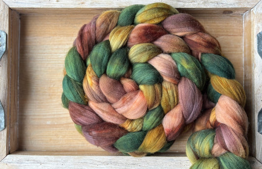 One of a Kind Batch - 100 grams of Spinning Fibre - Superwash Merino Wool 22 Micron - Hand Dyed Combed Top