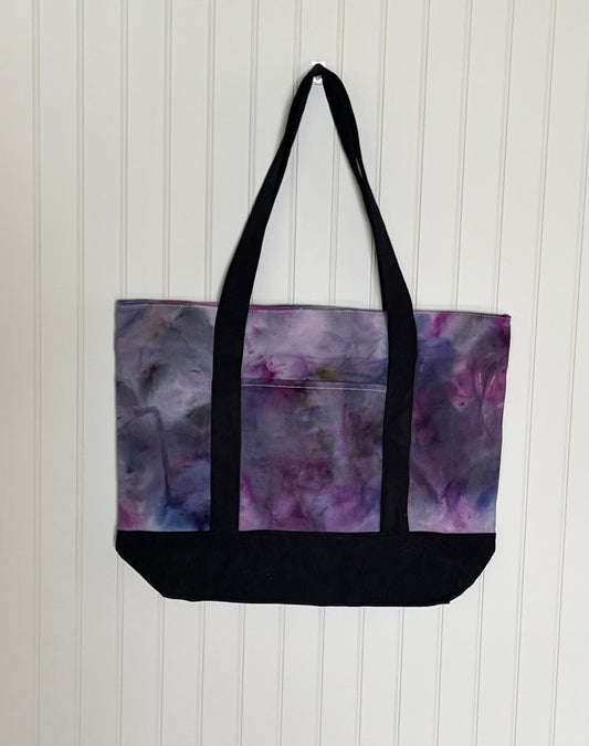 Ice Dyed Cotton Tote Bag