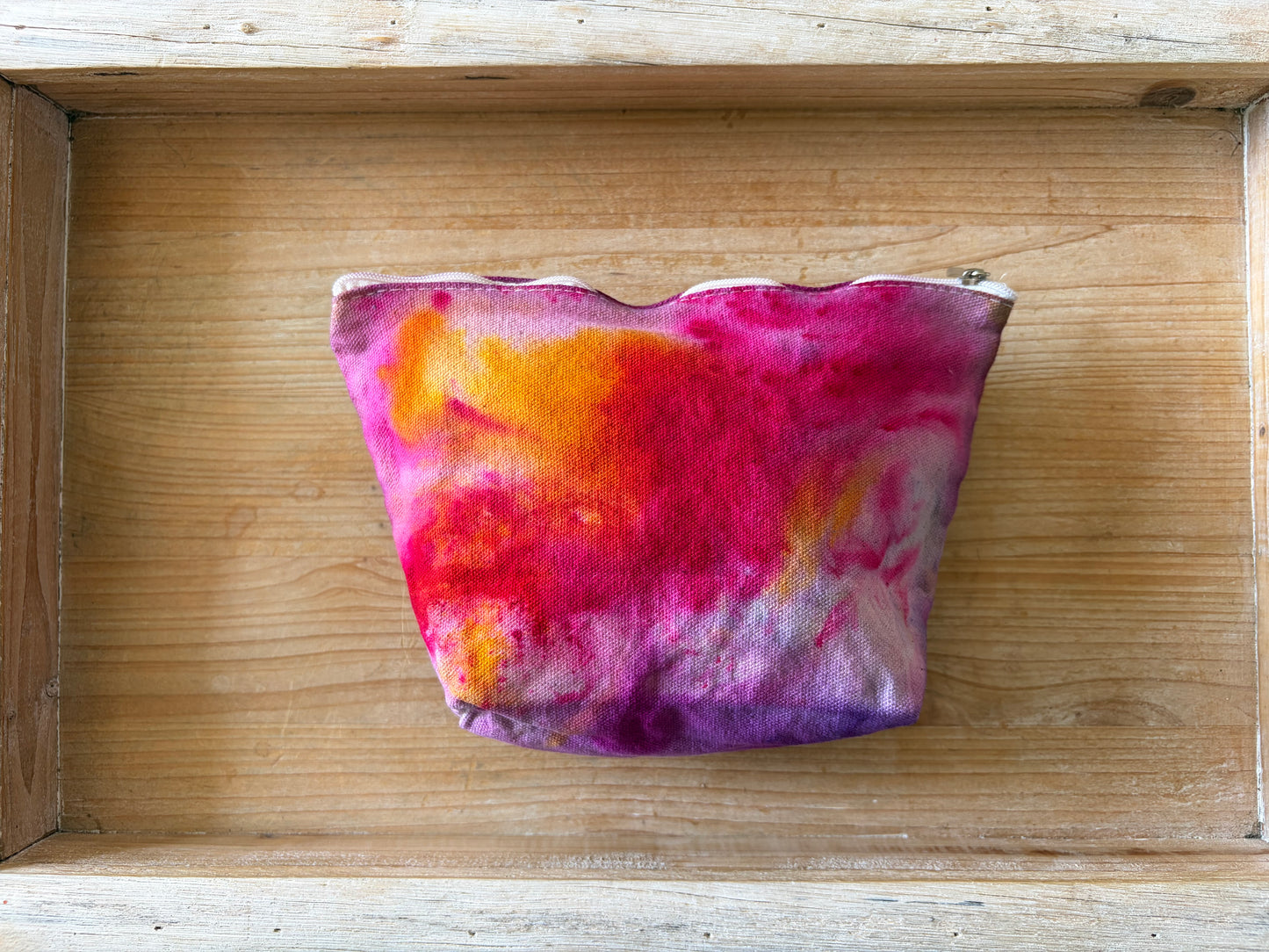 Ice Dyed Zipper Pouch