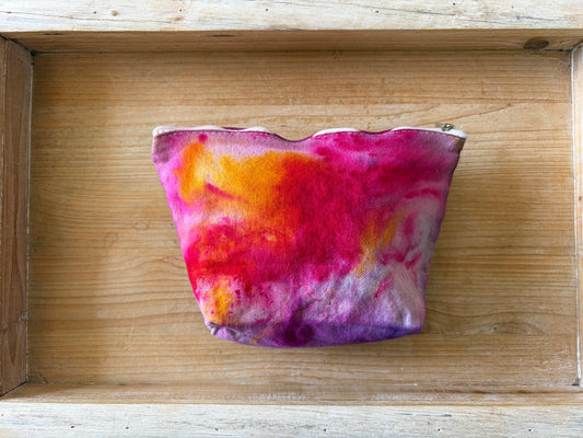 Ice Dyed Zipper Pouch