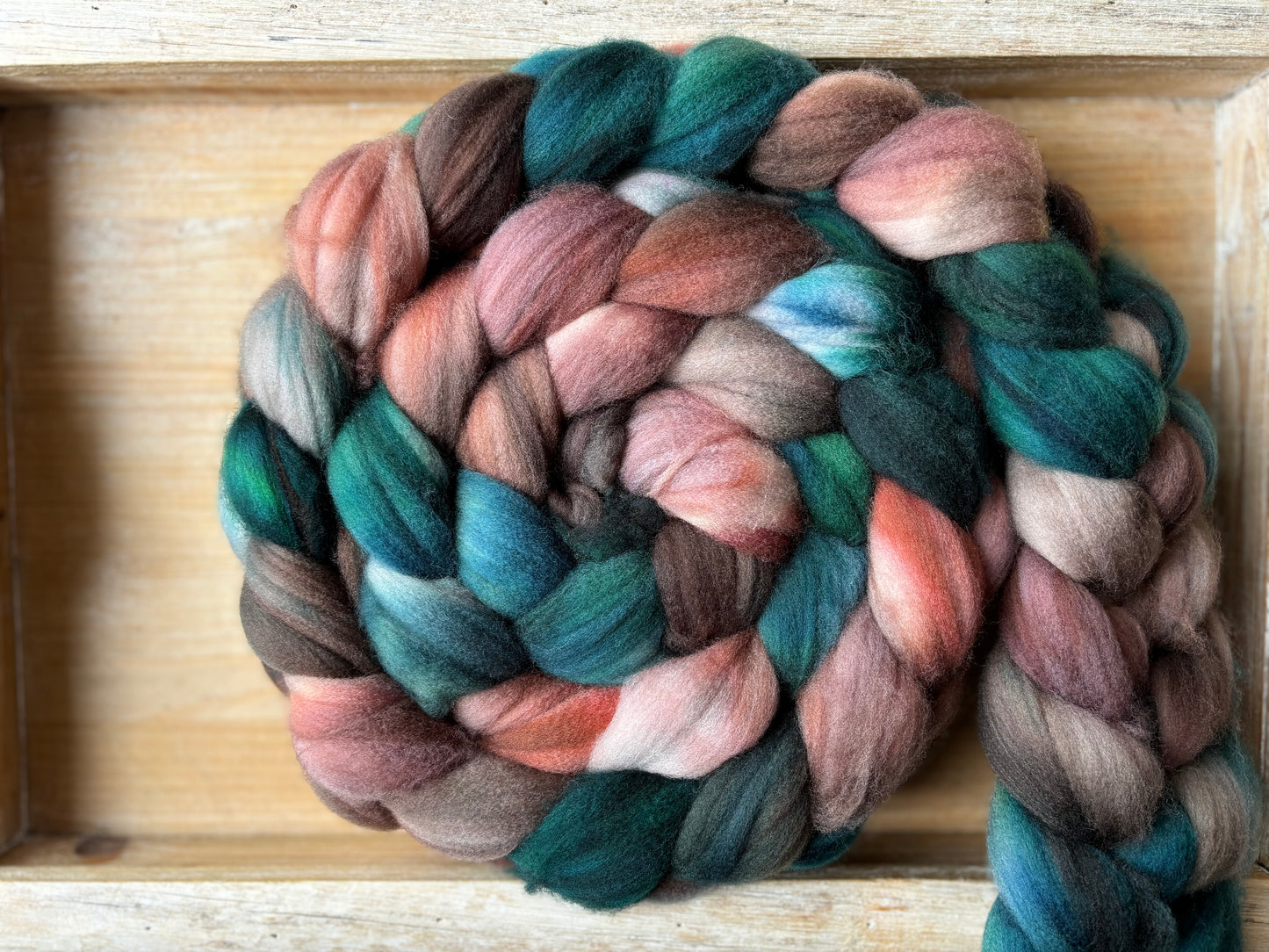 One of a Kind Batch - 100 grams of Spinning Fibre - Superwash Merino Wool 22 Micron - Hand Dyed Combed Top