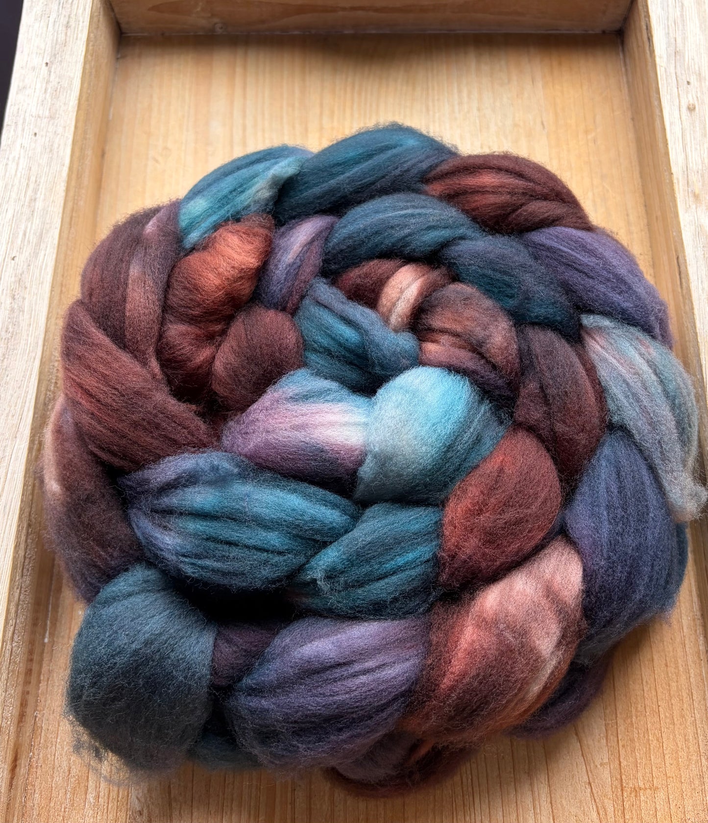 100% Superwash Merino Wool - 22 Micron - One of a Kind Batch - 100 grams of Spinning Fibre - Hand Dyed Combed Top