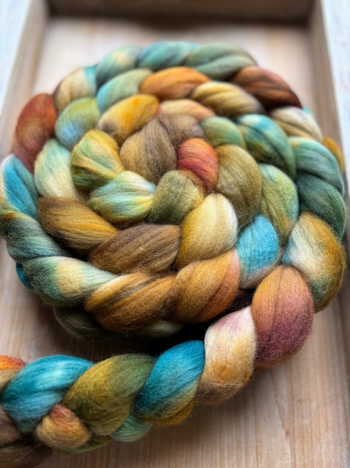 One of a Kind Batch - 100 grams of Spinning Fibre - Untreated Merino Wool 22 Micron - Hand Dyed Combed Top