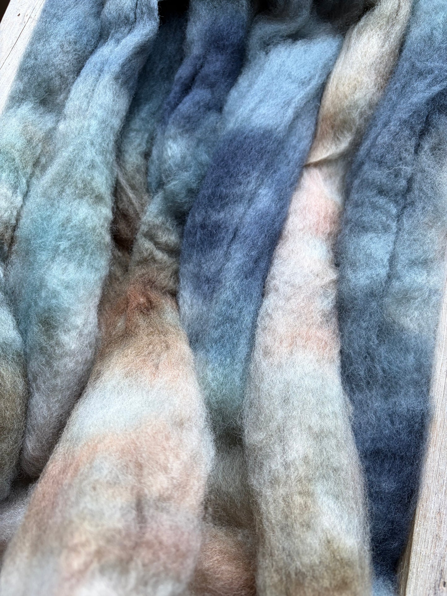 Bluefaced Leicester Wool - 26 Micron - One of a Kind Batch - 100 grams of Spinning Fibre - Hand Dyed Combed Top