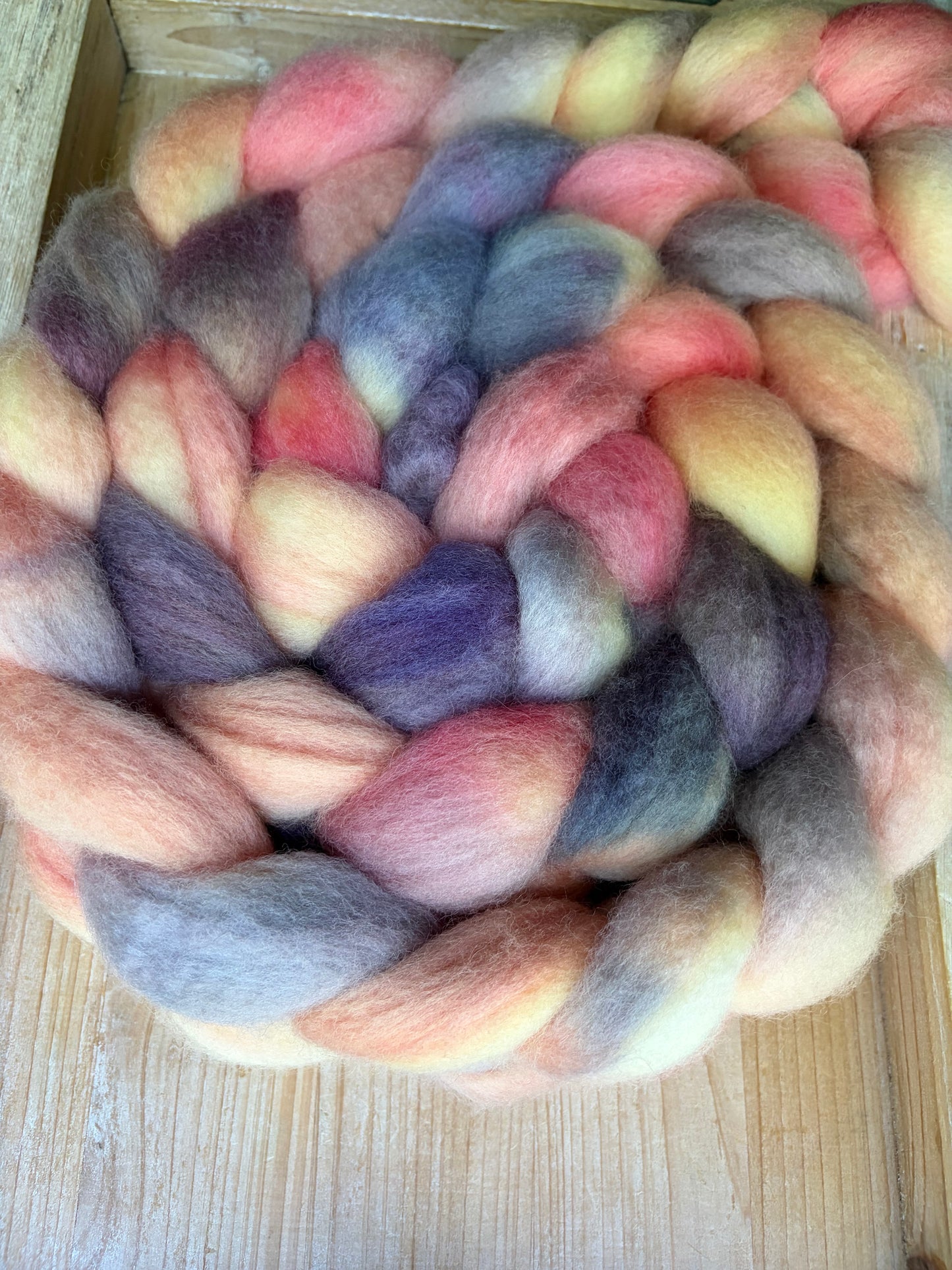 Bluefaced Leicester Wool - 26 Micron - One of a Kind Batch - 100 grams of Spinning Fibre - Hand Dyed Combed Top