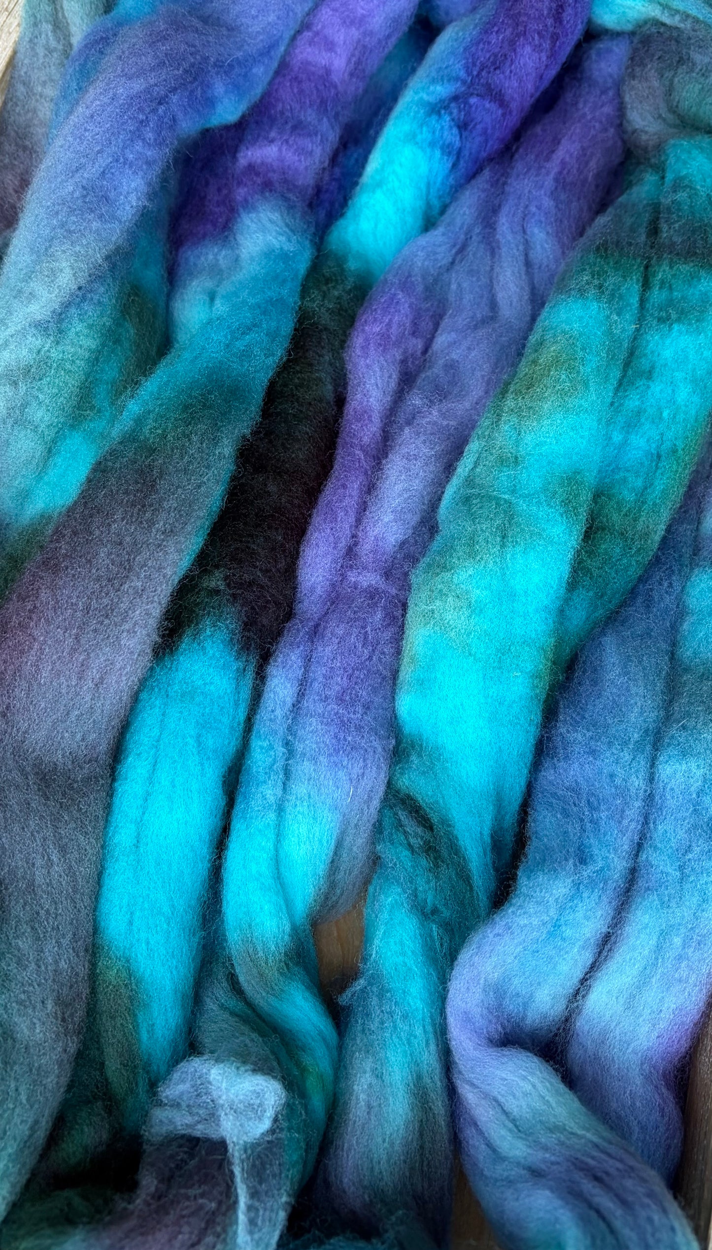 Targhee - 23 Micron - One of a Kind Batch - 100 grams of Spinning Fibre - Hand Dyed Combed Top