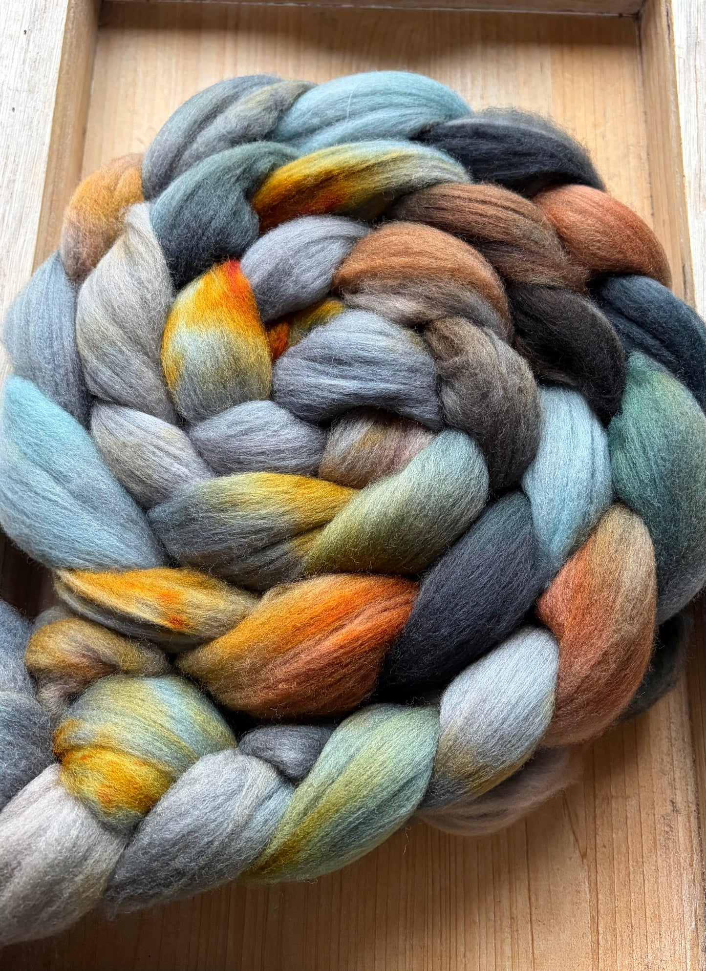 Untreated Merino Wool - 22 Micron - One of a Kind Batch - 100 grams of Spinning Fibre - Hand Dyed Combed Top