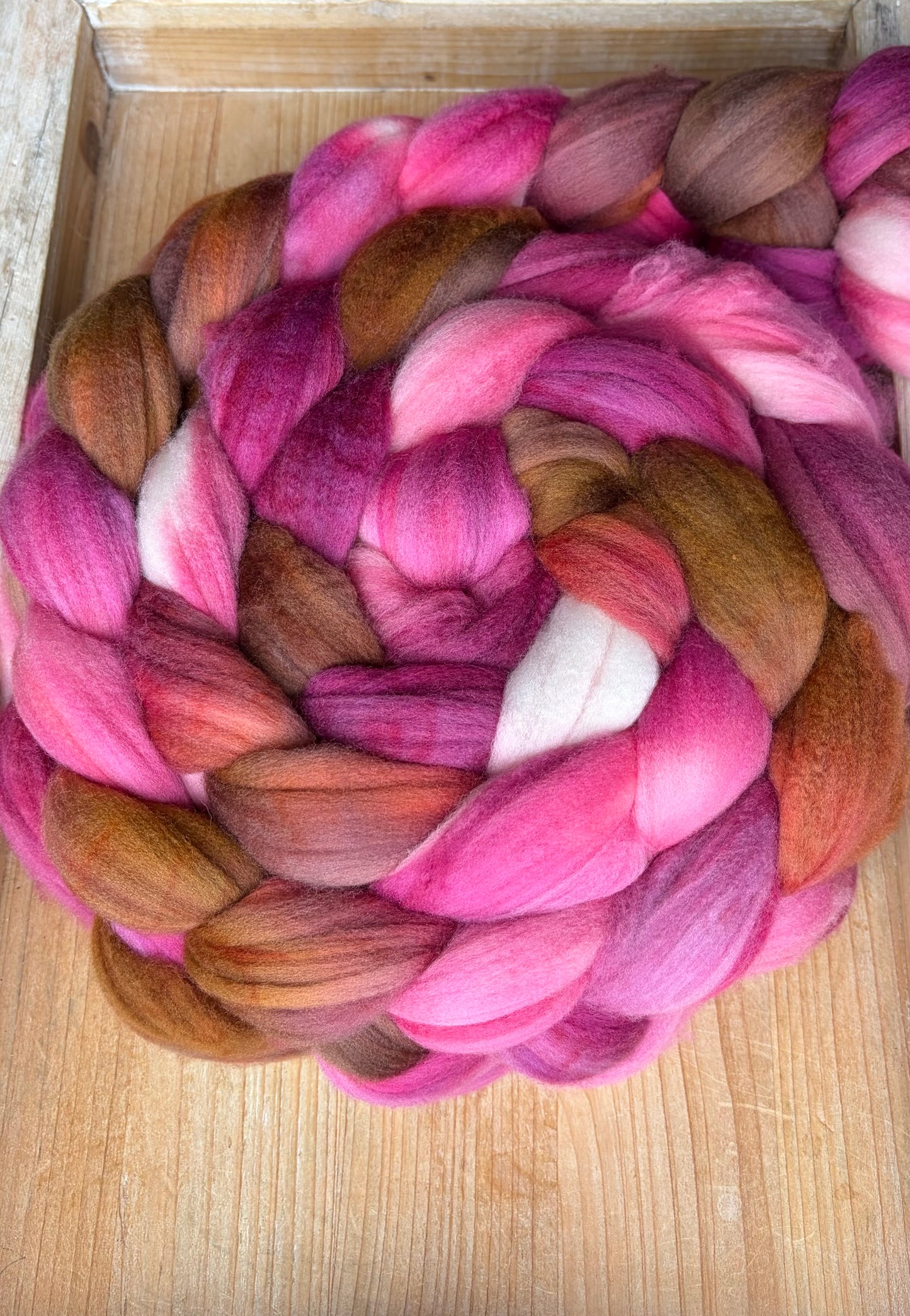 100% Superwash Merino Wool - 22 Micron - One of a Kind Batch - 100 grams of Spinning Fibre - Hand Dyed Combed Top