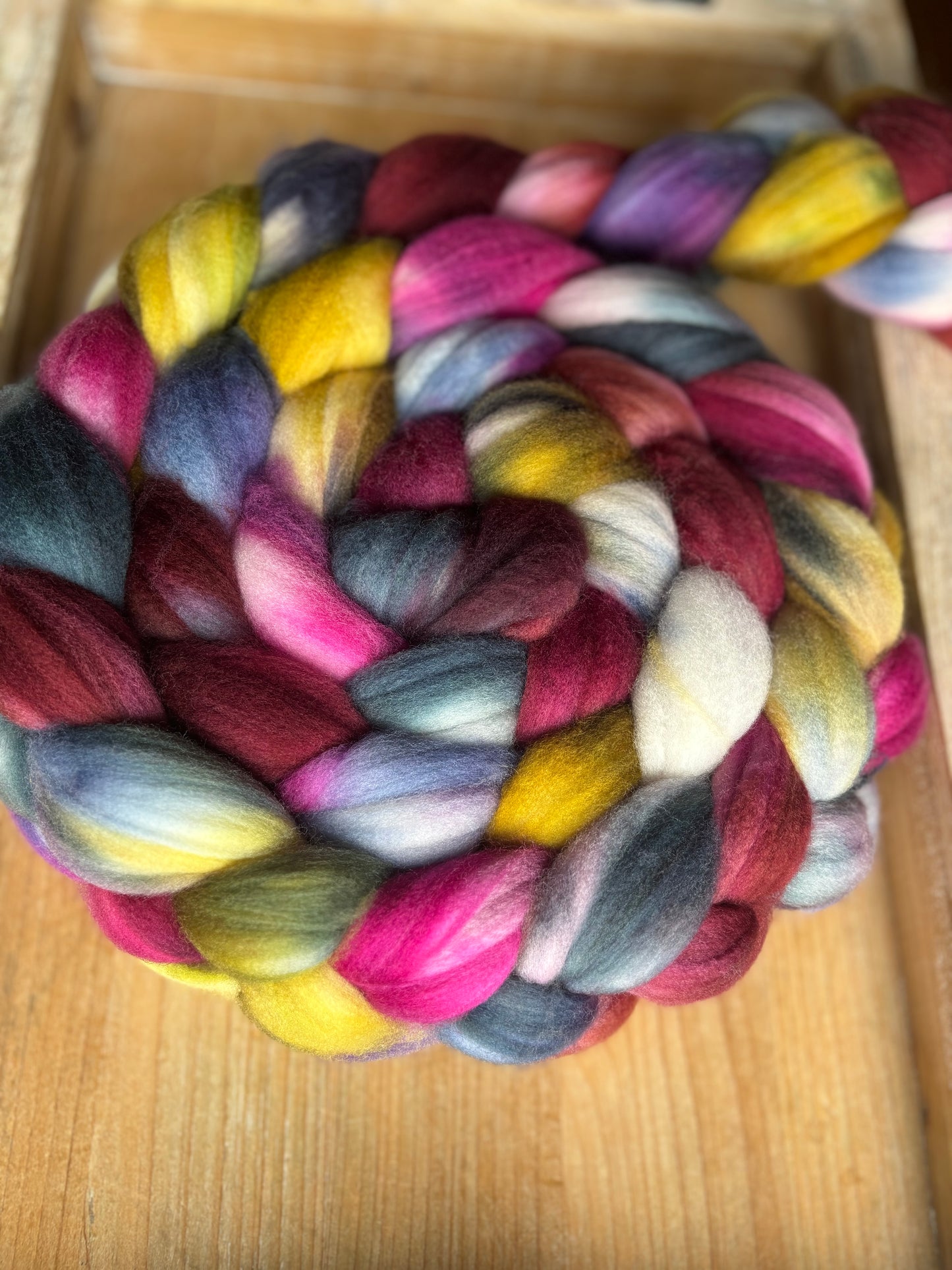 One of a Kind Batch - 100 grams of Spinning Fibre - Superwash Merino Wool 22 Micron - Hand Dyed Combed Top