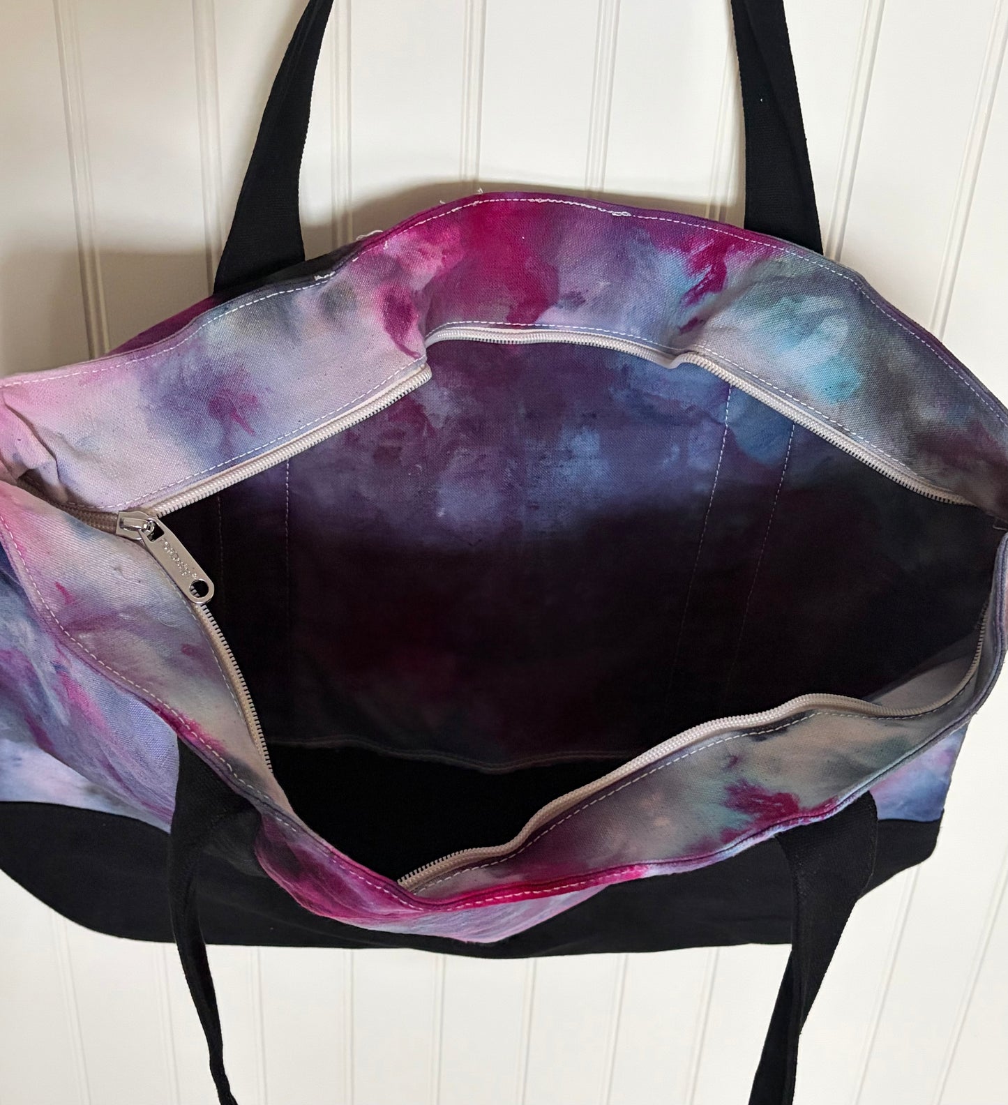 Ice Dyed Cotton Tote Bag