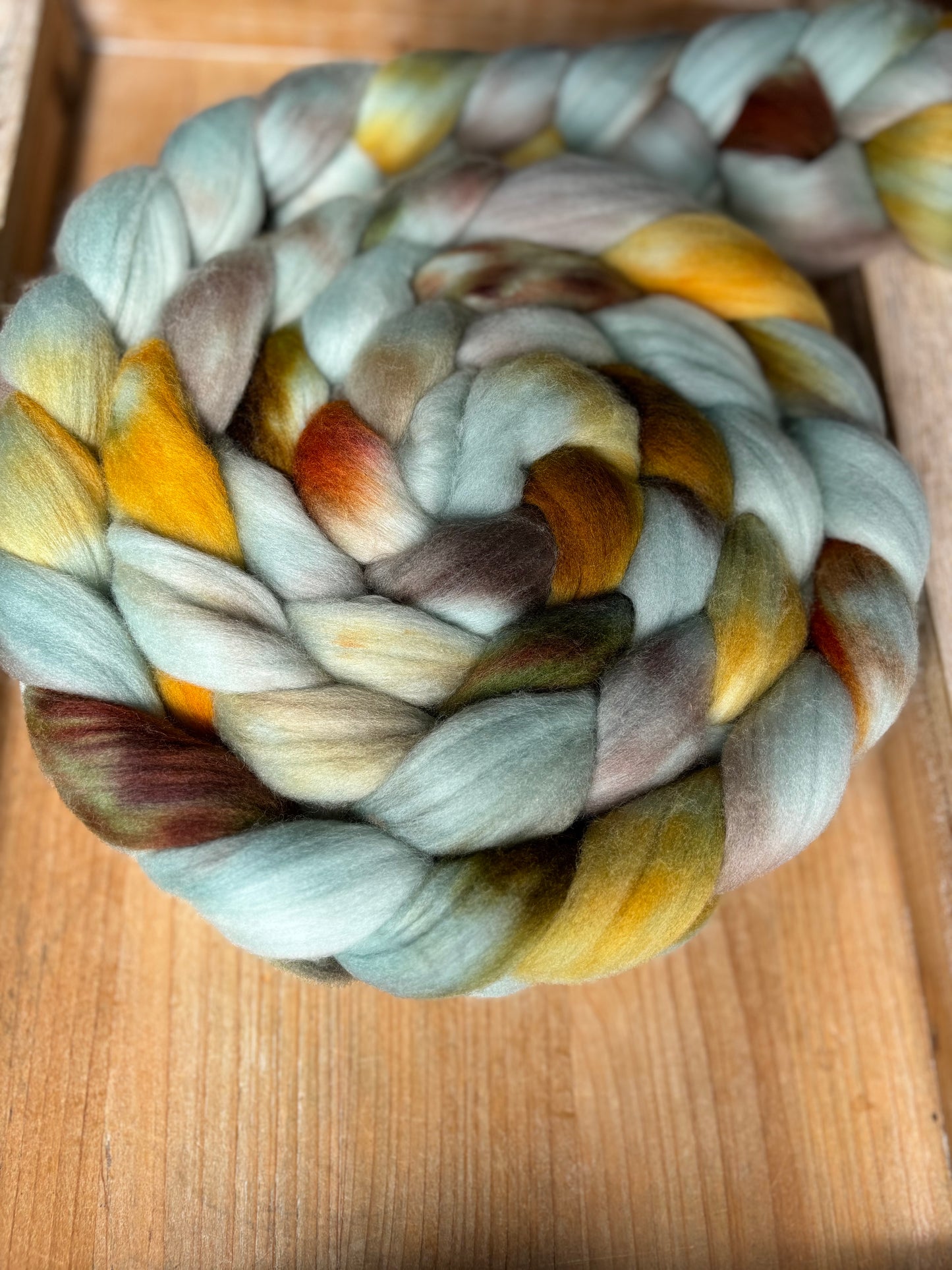 One of a Kind Batch - 100 grams of Spinning Fibre - Untreated Merino Wool 22 Micron - Hand Dyed Combed Top