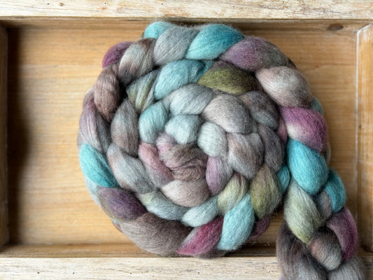 One of a Kind Batch - 100 grams of Spinning Fibre - Bluefaced Leicester Wool - 26 Micron - Hand Dyed Combed Top