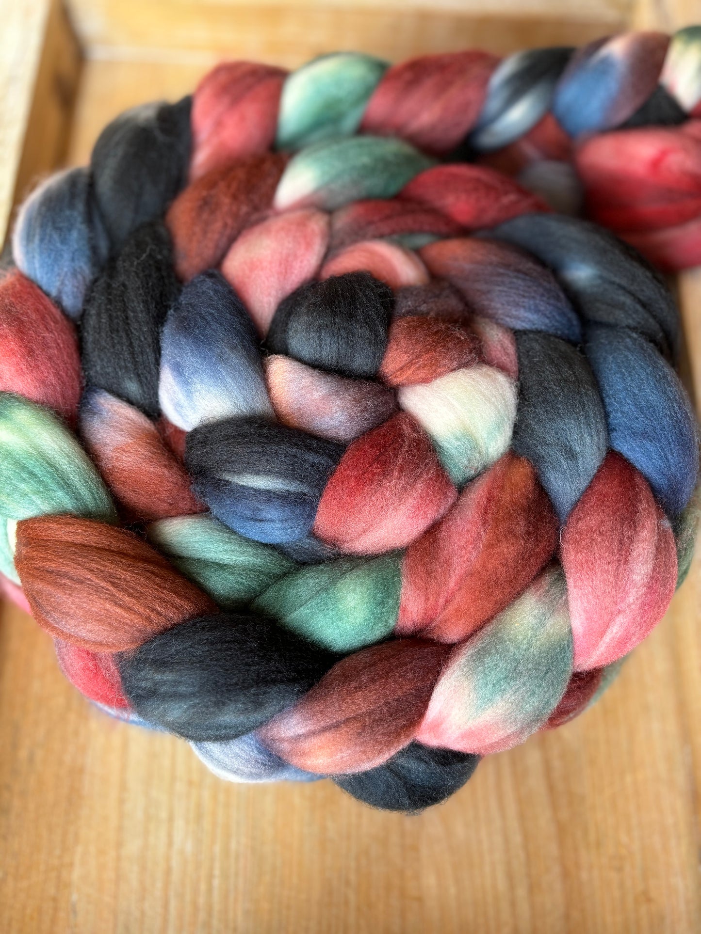 One of a Kind Batch - 100 grams of Spinning Fibre - Superwash Merino Wool 22 Micron - Hand Dyed Combed Top